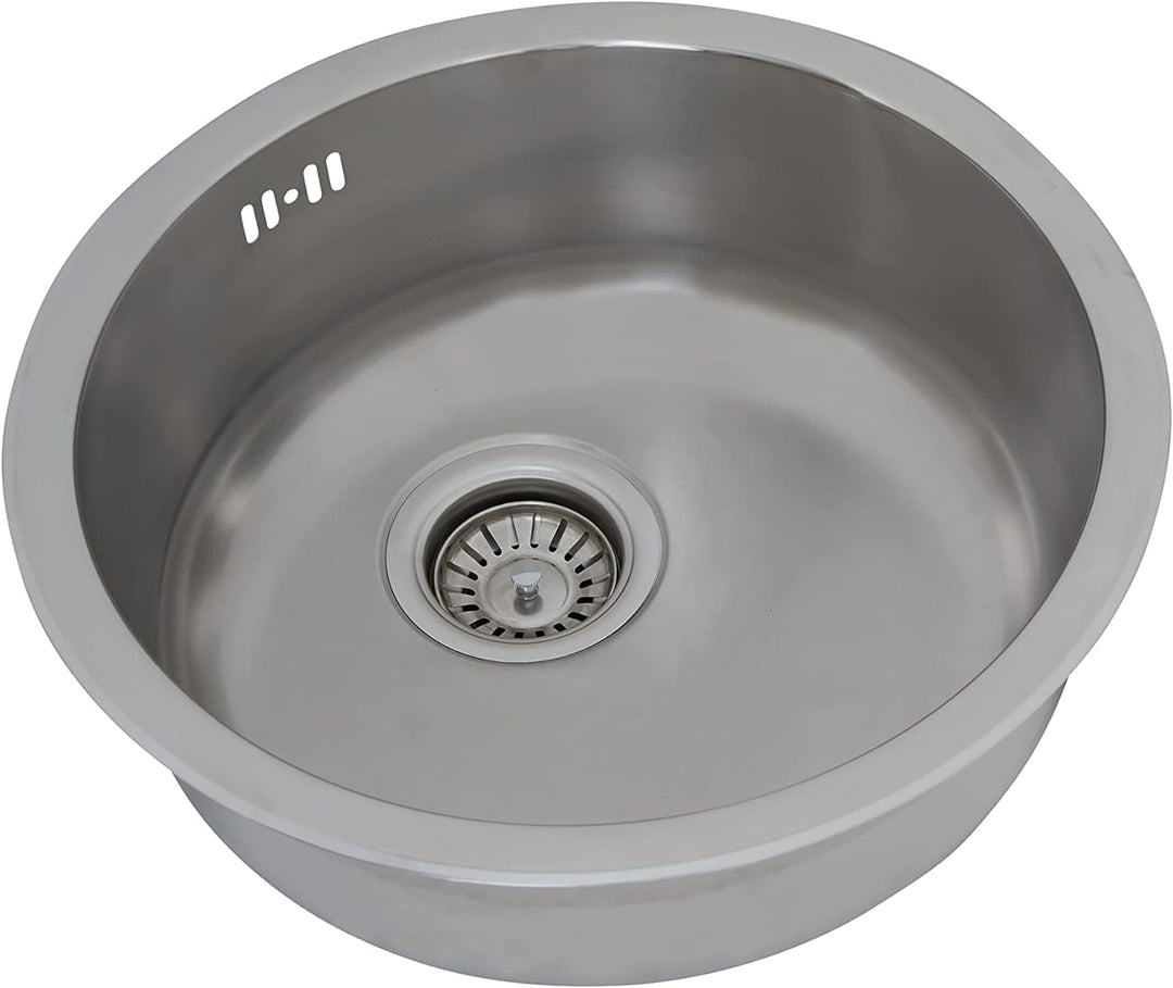 Respekta Portland Edelstahl Spülbecken / 1 Becken Einbauspüle in ‎44.6 x 44.6 x 20.5 cm/Edelstahlspü