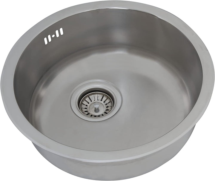 Respekta Portland Edelstahl Spülbecken / 1 Becken Einbauspüle in ‎44.6 x 44.6 x 20.5 cm/Edelstahlspü