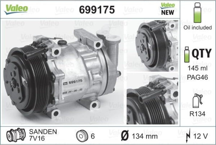 VALEO Neuteil Kompressor Klimaanlage 699175