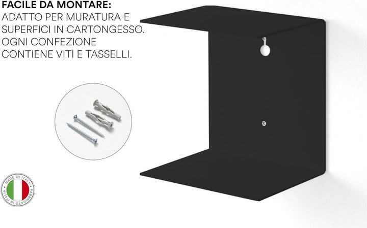home3000 D-Segno Unsichtbares Wandregal aus Metall – Design-Wandregale, platzsparendes schwebendes B