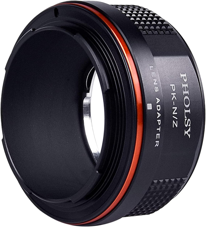 PHOLSY Konverter PK auf Nikon Z Objektivadapter Kompatibel mit Pentax K PK Objektiv und für Nikon Z
