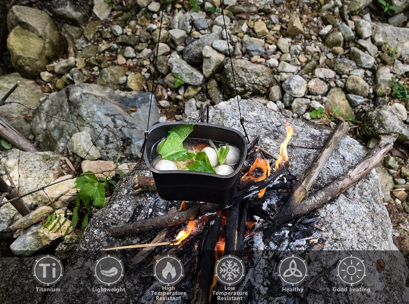 iBasingo Titan Feldflasche Camping Kochgeschirr Becher Militär Wasserflasche Outdoor Kantine Tassen