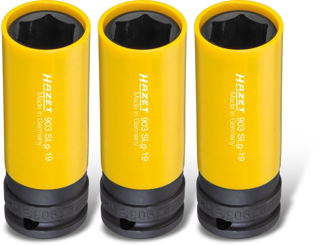 HAZET Steckschlüsseleinsatz-Satz (3 Einsätze, 1/2 Zoll (12,5 mm) Vierkantantrieb, mit Kunststoffhüls