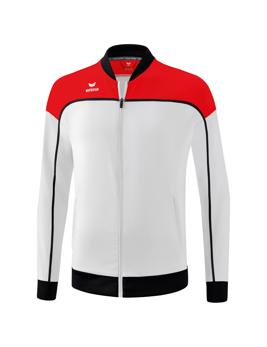 Erima Herren „CHANGE by erima" funktionelle Präsentationsjacke, Weiss/Rot/Schwarz