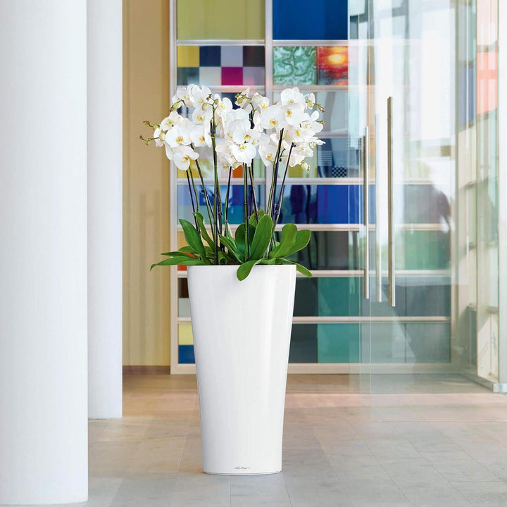 LECHUZA DELTA Premium 30 anthrazit metallic 15503 Anthrazit Metallic 29x29x56.5 cm Single, Anthrazit