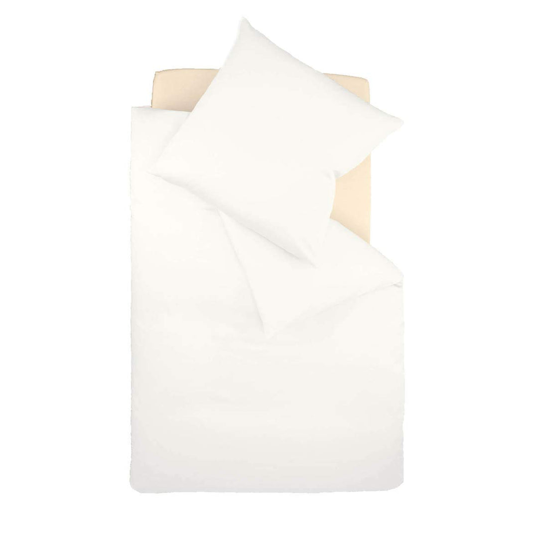 Fleuresse Colours Bettwäsche, Uni-Mako-Satin, wollweiss, 135 x 200 cm Naturweiss 135/200 Uni, Naturw