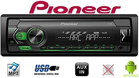 Pioneer MVH-S120UBG, 1DIN Autoradio mit RDS, grün, halbe Einbautiefe, 4x50Watt, USB, MP3, AUX-Eingan