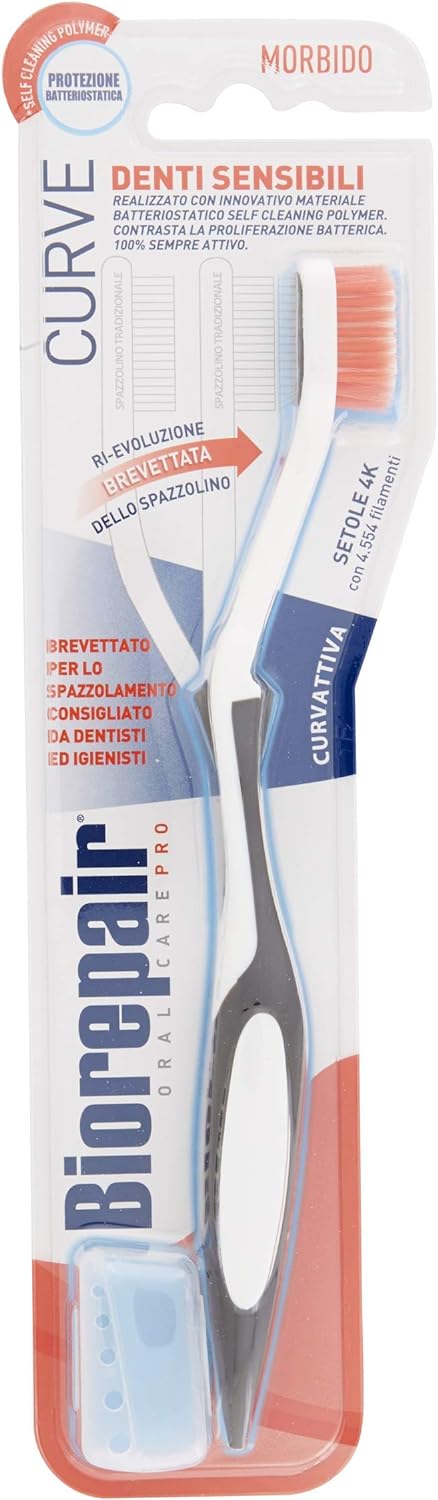 Biorepair Sensitive Zahnbürste mit Soft Borsten, 12 Stück