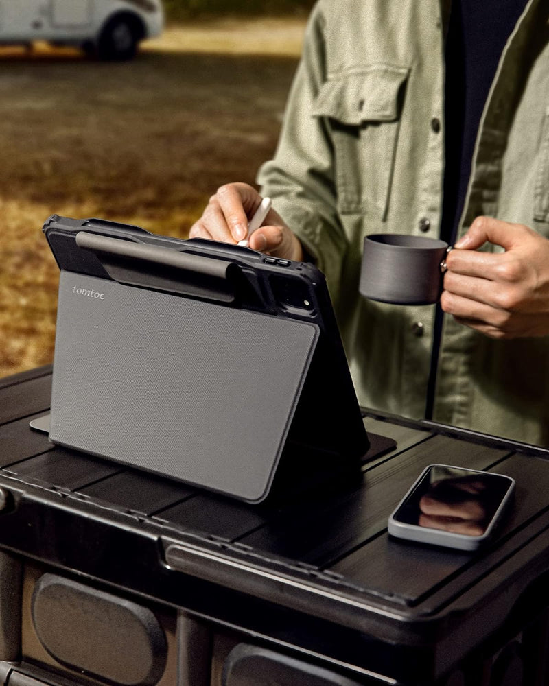 tomtoc Hülle Case für 11-Zoll iPad Pro 4./3. Gen (M2&M1) 2022-2021, Ultra Schutz abnehmbar Schutzhül