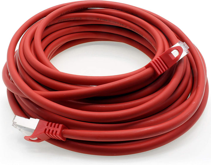1aTTack.de 1,0m - rot - 10 Stück CAT.7 Netzwerkkabel Patchkabel SFTP PIMF LSZH Gigabit Lan Kabel 10G