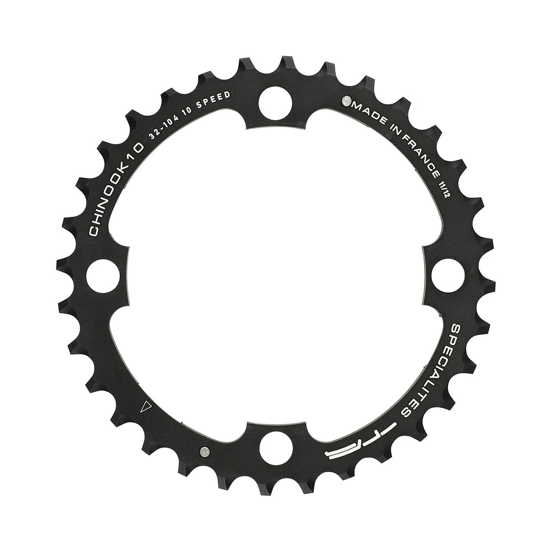 T.A. Specialites Chinook 104/64pcd 4 Arm 10/11 Gang Kettenblatt 34T Middle Schwarz, 34T Middle Schwa