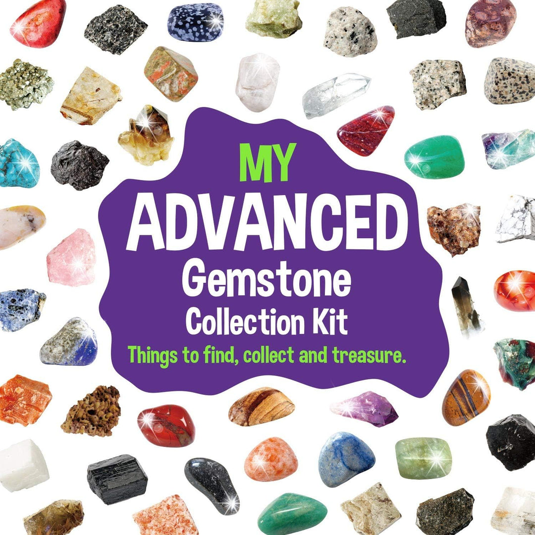 Byncceh Mineralien Set 48 Stück – Mineralien und Kristallprobenbox für Kinder, Edelsteine für Kinder