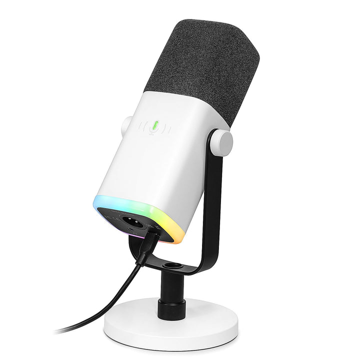 FIFINE USB XLR Mikrofon für Streaming Podcast Studio, Dynamisch Microphone Gaming PC mit Stummschalt