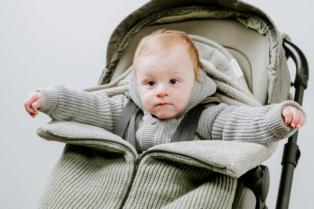 BO Baby's Only - Gestrickte Fusssack Buggy Hope - Gefütterte Fusssack Kinderwagen - 98x52 cm - für J