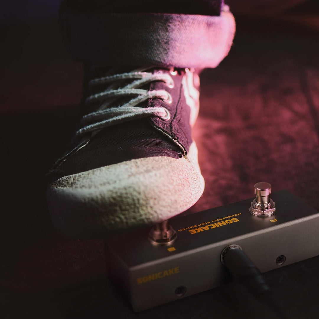 SONICAKE Dual Footswitch Pedal 2-Way Pedal 6.35mm Momentary Footswitch Controller mit TRS Kabel