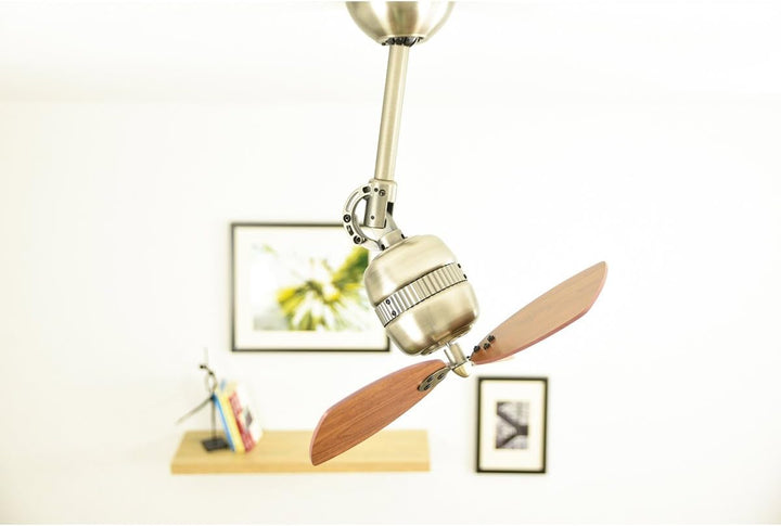 innovativer FN11156 Deckenventilator Toledo, Gehäusefarbe Zinn antik, Flügelfarbe Walnuss Zinn Antik