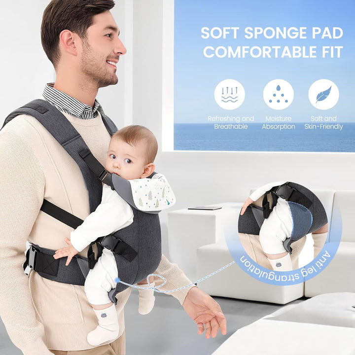 Baby Carrier Klassiker Babytrage für Neugeborene, Bequeme und Leichte Babytrage, mit verstellbarem H