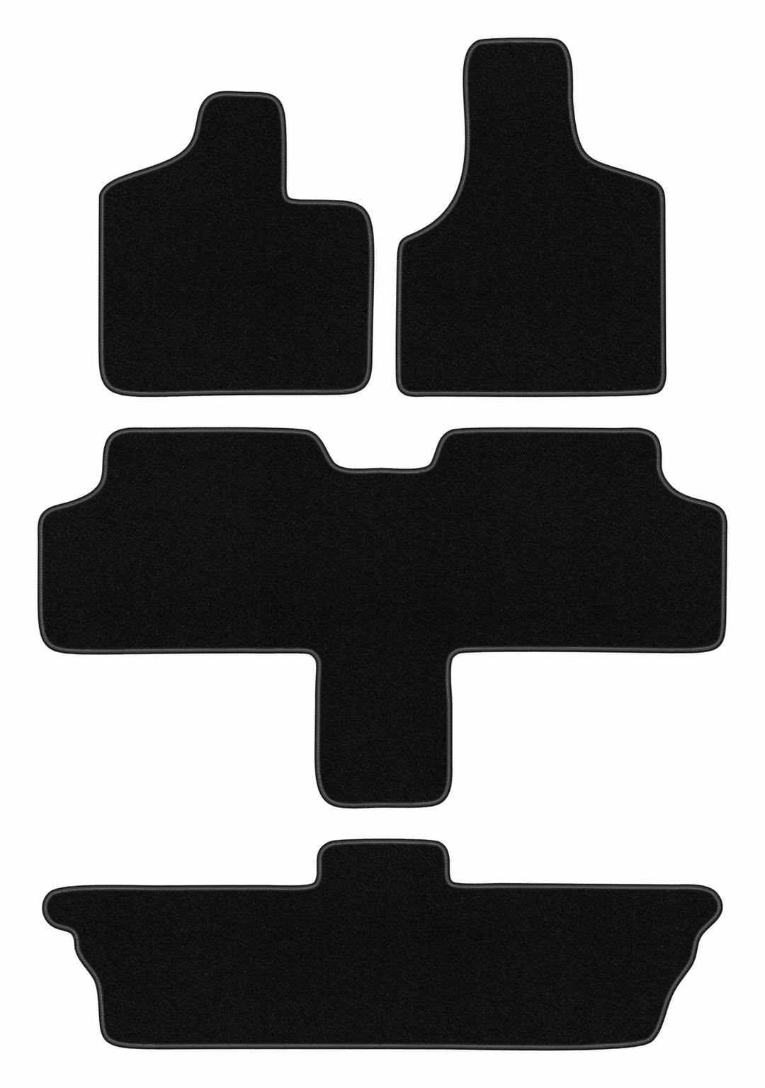 Velours Fussmatten passend für Chrysler Voyager III (2001-2007) | Qualität: Basic - Genaue Passform,