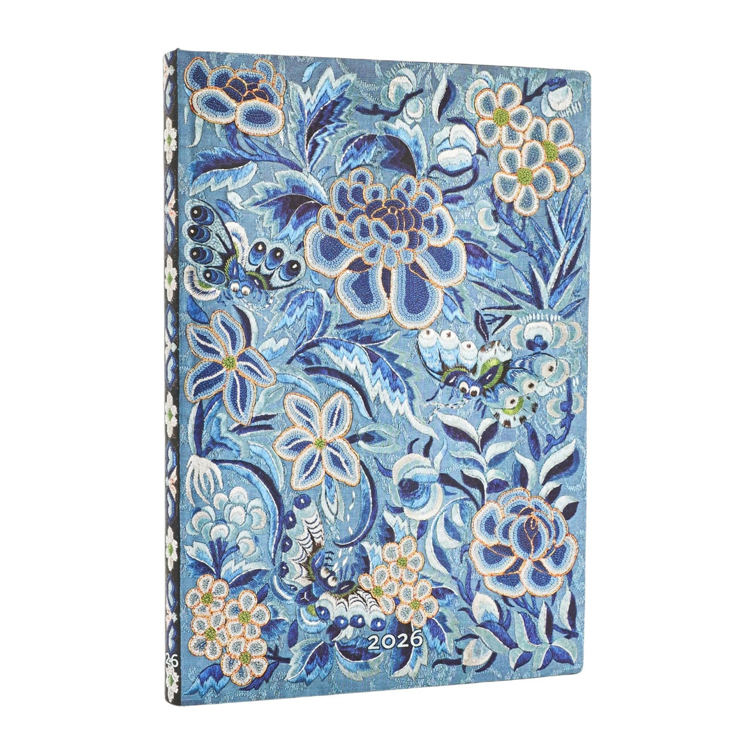 2026 Blue Willow (Celebrate Hanfu) Midi 12-month Horizontal Softcover Flexi Dayplanner 2026 (Elastic