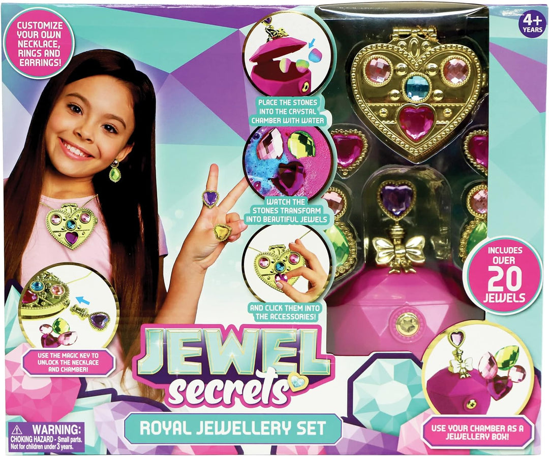 Jewel Secrets - Royal Jewellery Set - for Dress Up - Make Your Own Jewellery, Gems Inside Magic Ston