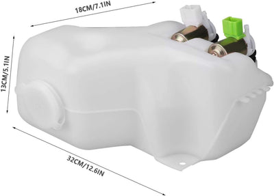 Windschutzscheibe Waschflasche, Scheibenwischer Waschflasche 2-Loch-Pumpentank Glas-Kit für Patrol G