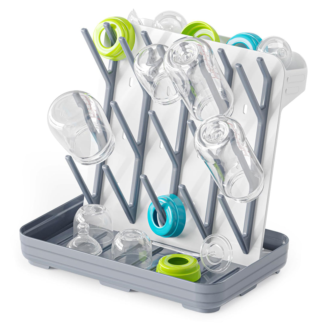 SpaceAid Abtropfgestell für Babyflaschen mit 20 Haken, platzsparendes Küchenflaschenregal, vertikale