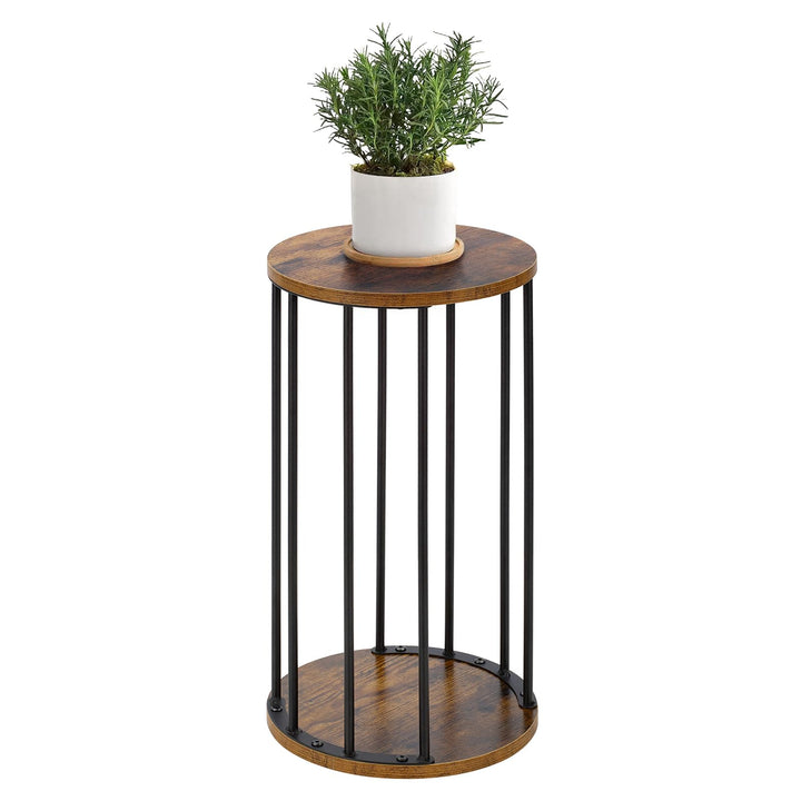 HDANI Rund Pflanzenständer Metall 35cm,Solider und Robuster Blumenständer für Wohnzimmer, Garten,Bal
