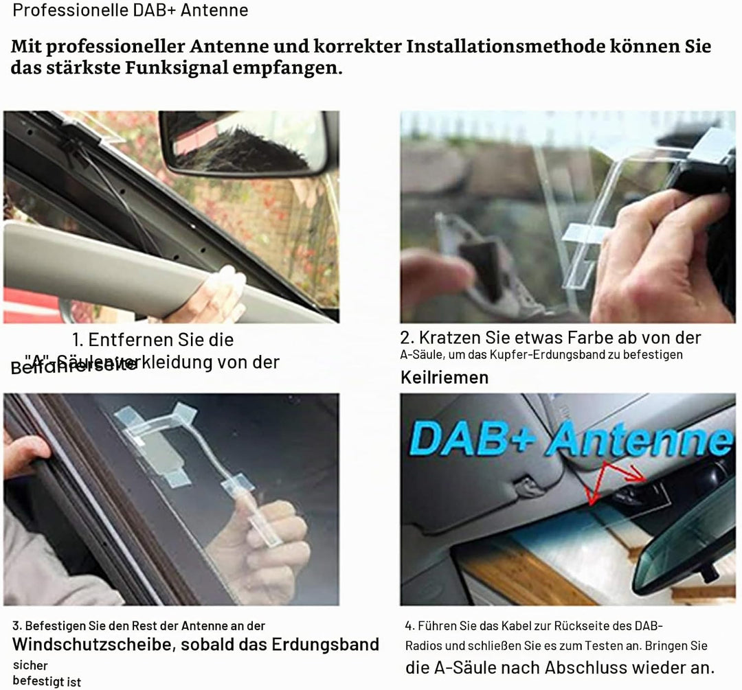 EZoneTronics Externer DAB DAB + Adapter angepasst Digitaler Radio Tuner Box passt für Alle Android C