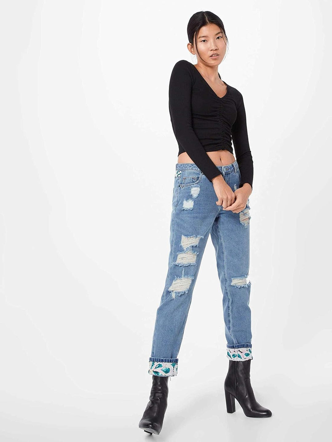 ONLY Damen Jeans Cass Blue Denim 28""32