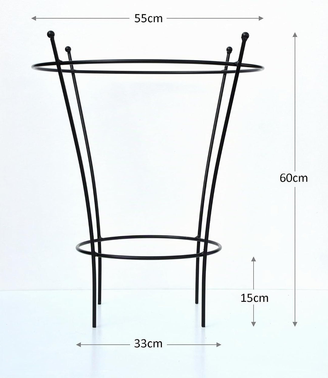 KUHEIGA Stabiler Staudenhalter Rost H: 60cm, Volleisen Strauchhalter, Rankgerüst,