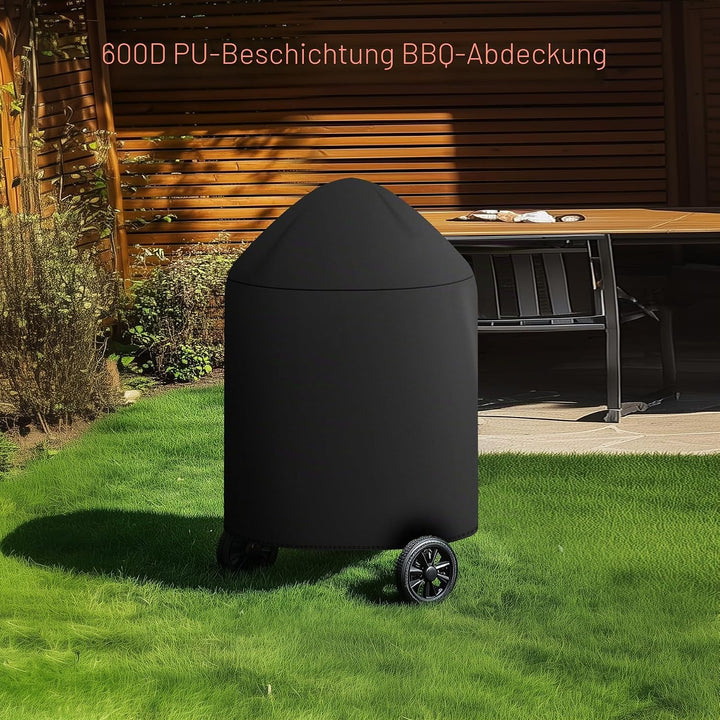 Kugelgrill Abdeckung Grill - 600D Oxford Holzkohle Abdeckhaube Grill für Weber 57 cm BBQ Grill, Heav