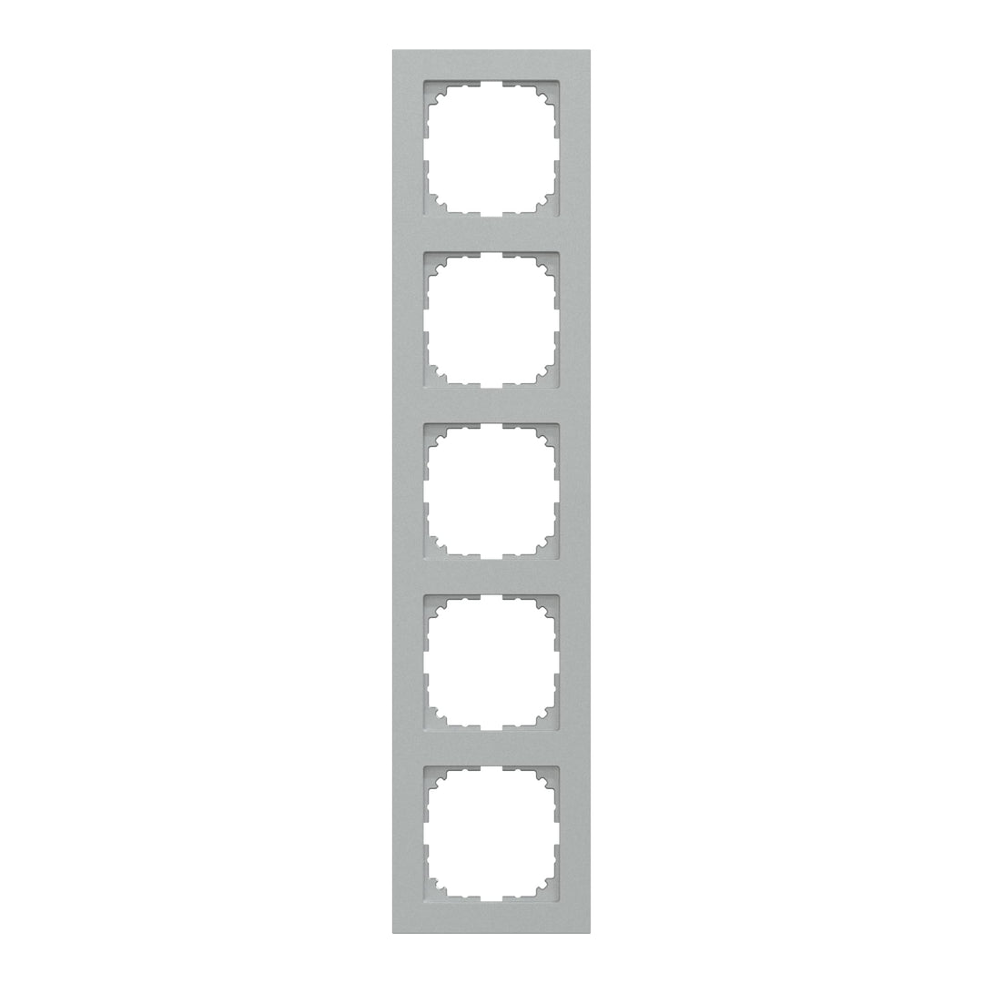 Schneider Electric Merten MEG4050-3660 M-Pure-Rahmen, 5-fach für Steckdosen und Schalter, Aluminium