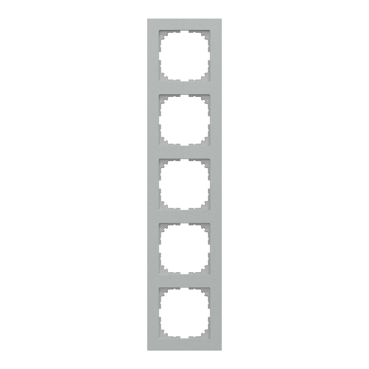 Schneider Electric Merten MEG4050-3660 M-Pure-Rahmen, 5-fach für Steckdosen und Schalter, Aluminium