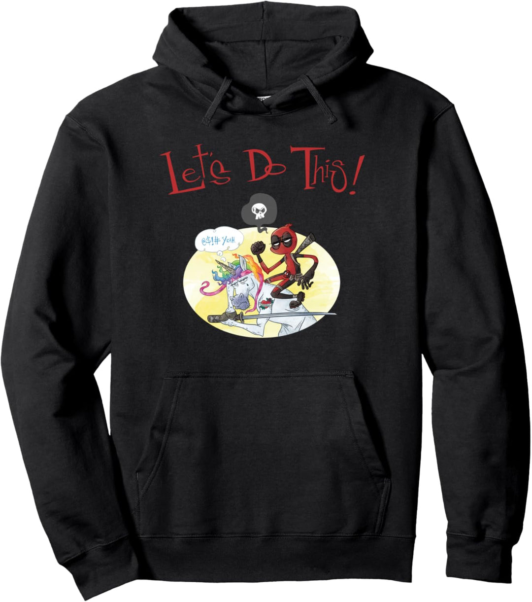 Marvel Deadpool Unicorn Let's Do This Pullover Hoodie