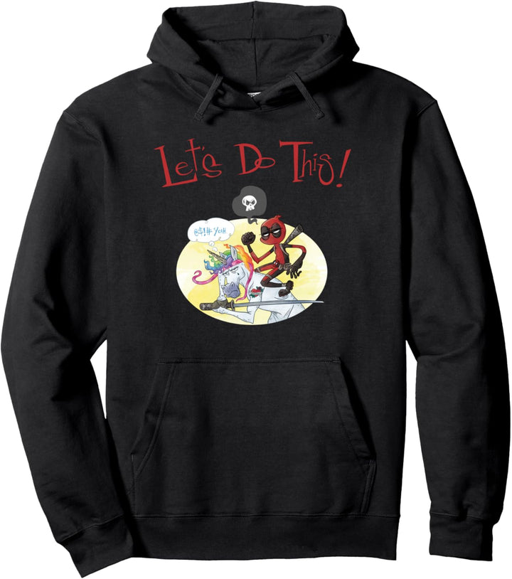 Marvel Deadpool Unicorn Let's Do This Pullover Hoodie