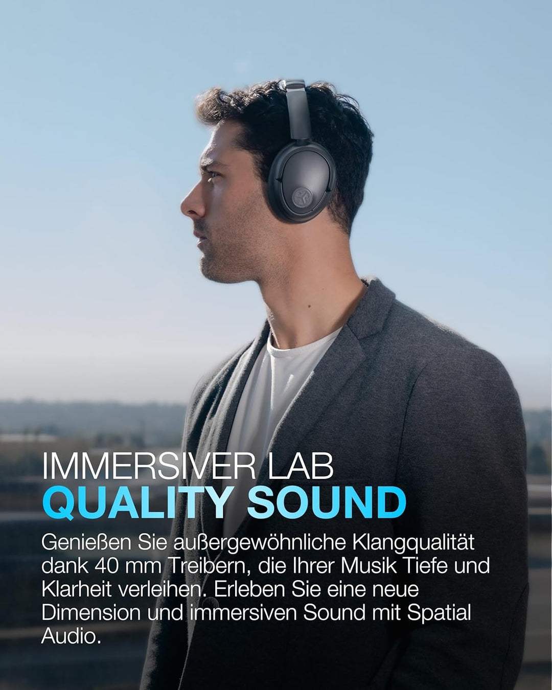 JLab JBuds LUX ANC Smart Noise Cancelling Over Ear Kopfhörer Bluetooth kabellos mit Mikrofon und akt
