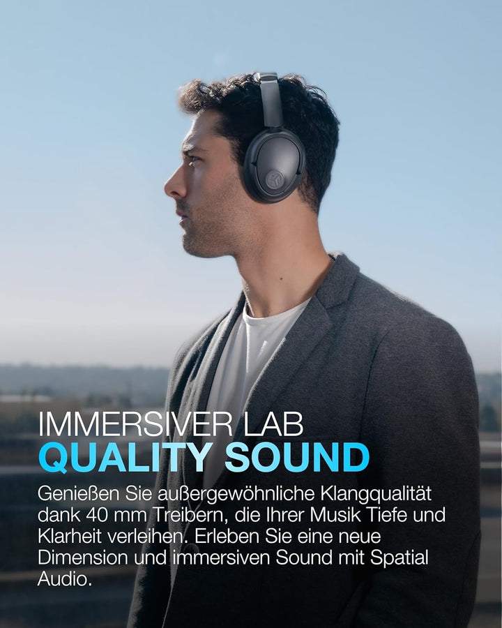 JLab JBuds LUX ANC Smart Noise Cancelling Over Ear Kopfhörer Bluetooth kabellos mit Mikrofon und akt