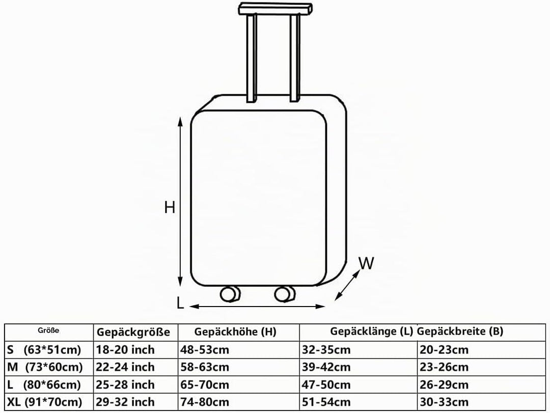 Anawakia Kofferhülle Elastisch Kofferhülle Kofferschutzhülle Gepäck Cover Reisekoffer Hülle Koffersc