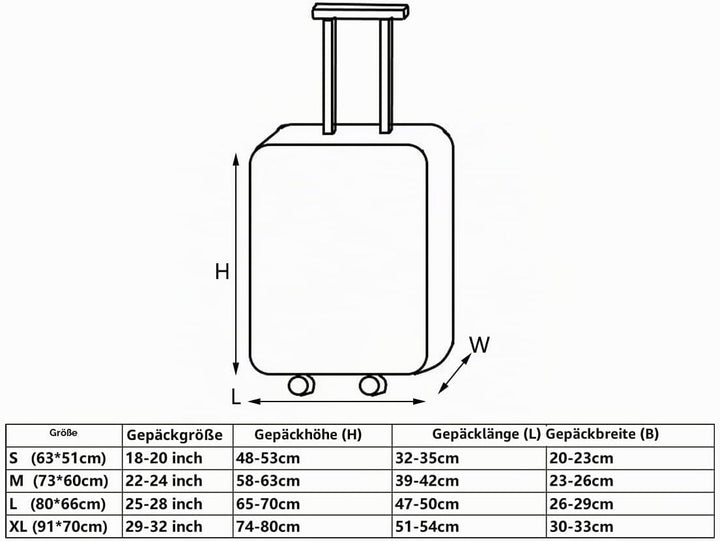 Anawakia Kofferhülle Elastisch Kofferhülle Kofferschutzhülle Gepäck Cover Reisekoffer Hülle Koffersc