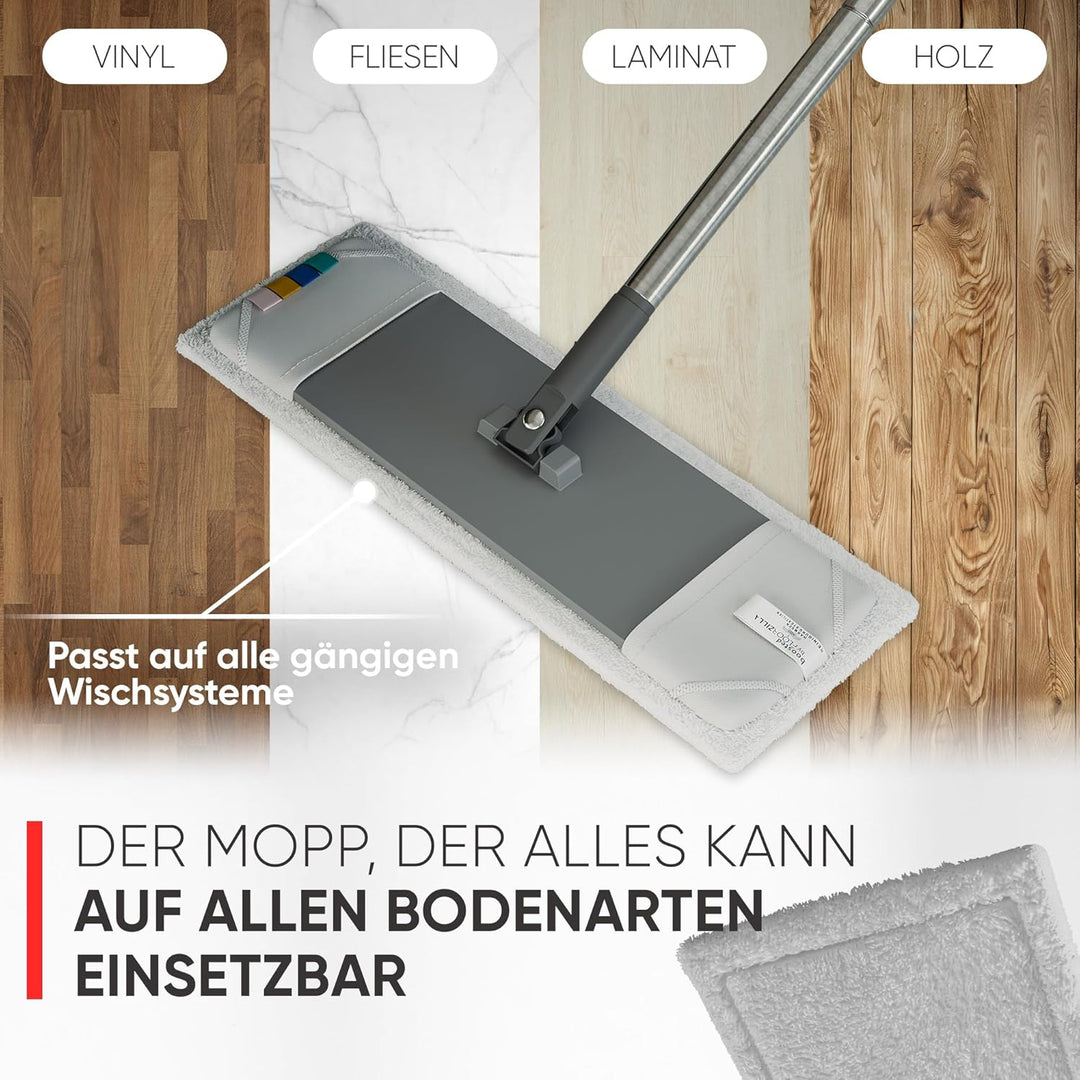 Wischmopp Bezug für verschüttete Flüssigkeiten - Bodenwischer, Wischbezug von WOWtowelz – 40 cm Vari