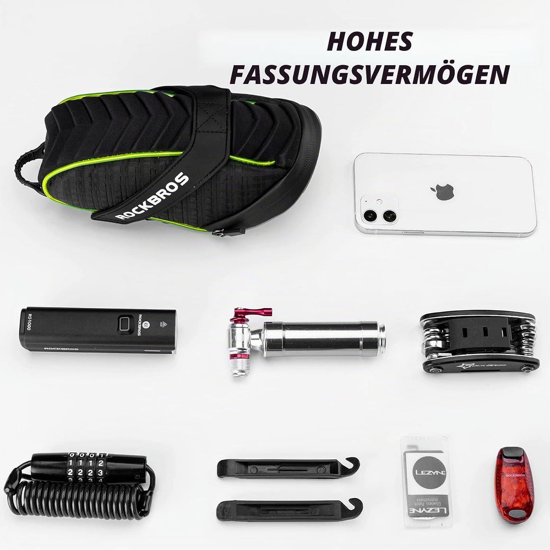 ROCKBROS Fahrrad Satteltaschen Fahrradsitz Taschen Werkzeugtasche Fahrradtasche Wasserabweisend beim