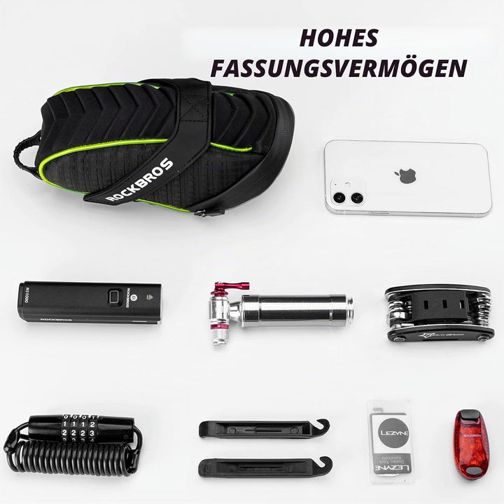 ROCKBROS Fahrrad Satteltaschen Fahrradsitz Taschen Werkzeugtasche Fahrradtasche Wasserabweisend beim