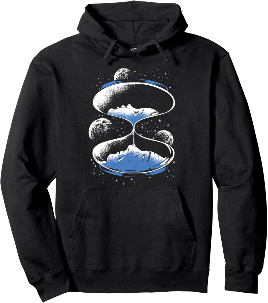 Sanduhr Universum Sterne Zeitreisender Zeitmaschine Geschenk Pullover Hoodie