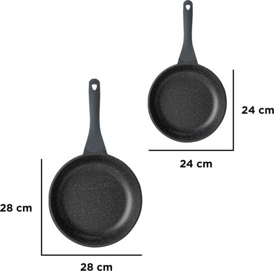 Royalty Line® BS1010M Topfset 13 Tlg. Silber- Töpfe Set geeignet für Induktion - Kochtopf Set & Pfan