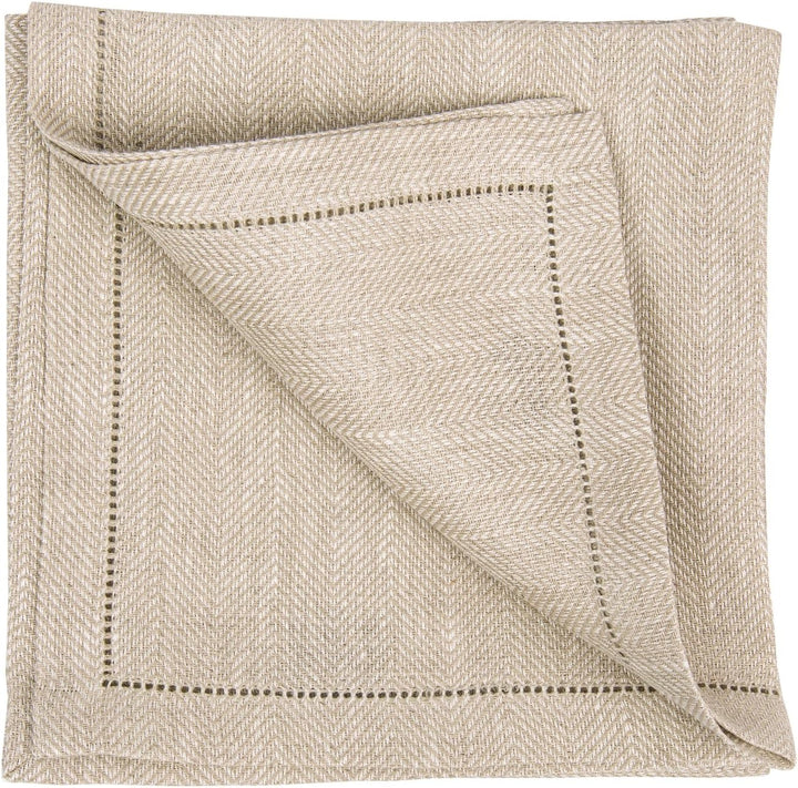 LinenMe Set mit 4 Beigefarbenem Leinen-Servietten Emilia 0059904