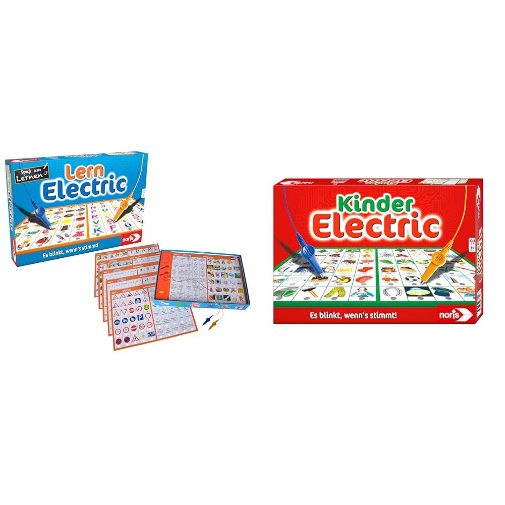 Noris 606013711 Lern Electric Der Lernspiel-Klassiker was passt zusammen & 606013702 Kinder Electric