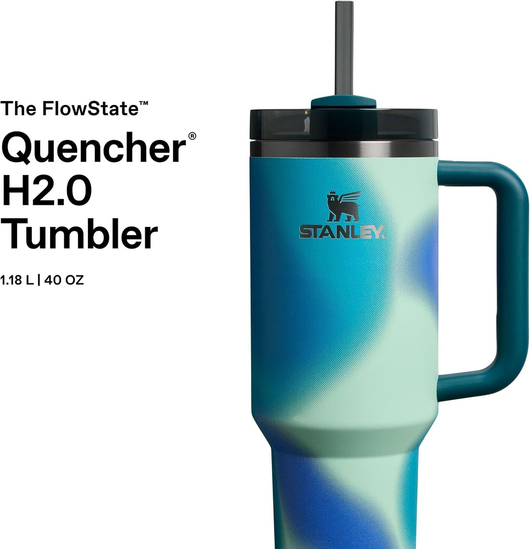 Stanley 1913 Quencher H2.0 Flowstate Trinkflasche Mit Strohhalm - Thermobecher Kühlt 11 Stunden - 48