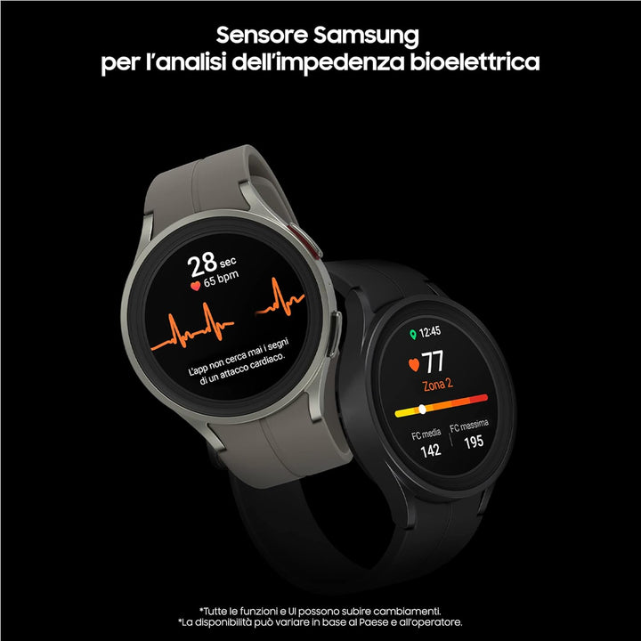 Samsung R920 Galaxy Watch5 Pro, 45mm, Schwarz Titan Black Titanium bluetooth, Black Titanium bluetoo