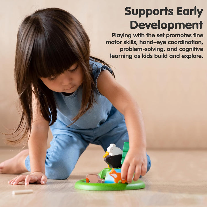 Plan Toys Animal Set, 6625, Wood