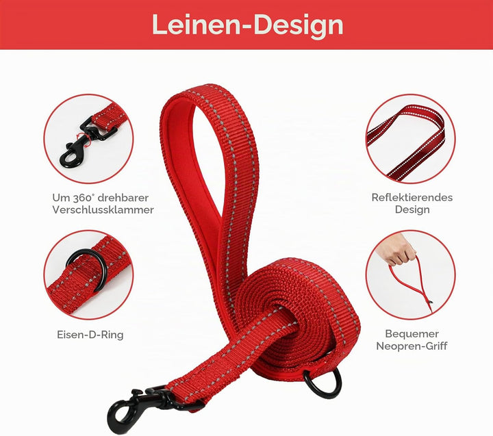 BELLA &amp; PAL Hundegeschirr Kleine Hunde mit Leine, Step-in Geschirr aus Air Mesh, Anti Zug Reflektier
